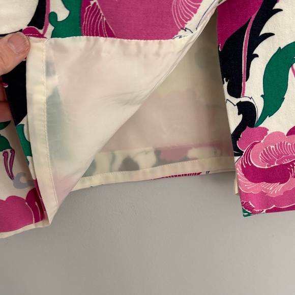 Talbots Pink and Green Floral Pencil Skirt - Picture 6 of 7